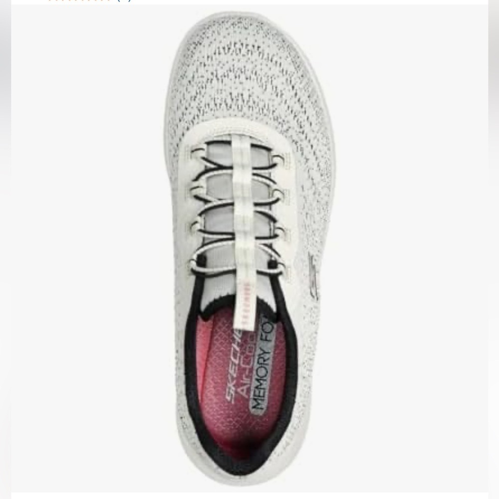 NWT! Skechers VAPOR MEMORY FOAM LITE - REVOLVE Sneaker in black/white 9 walking - Picture 2 of 6